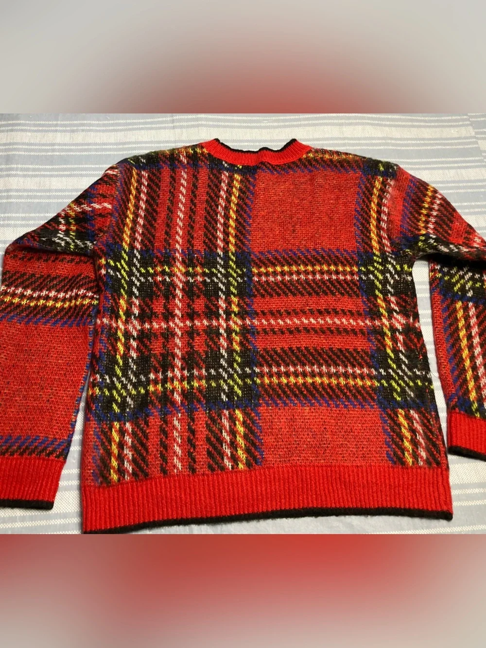 Time and Tru “red rover” plaid sweater.